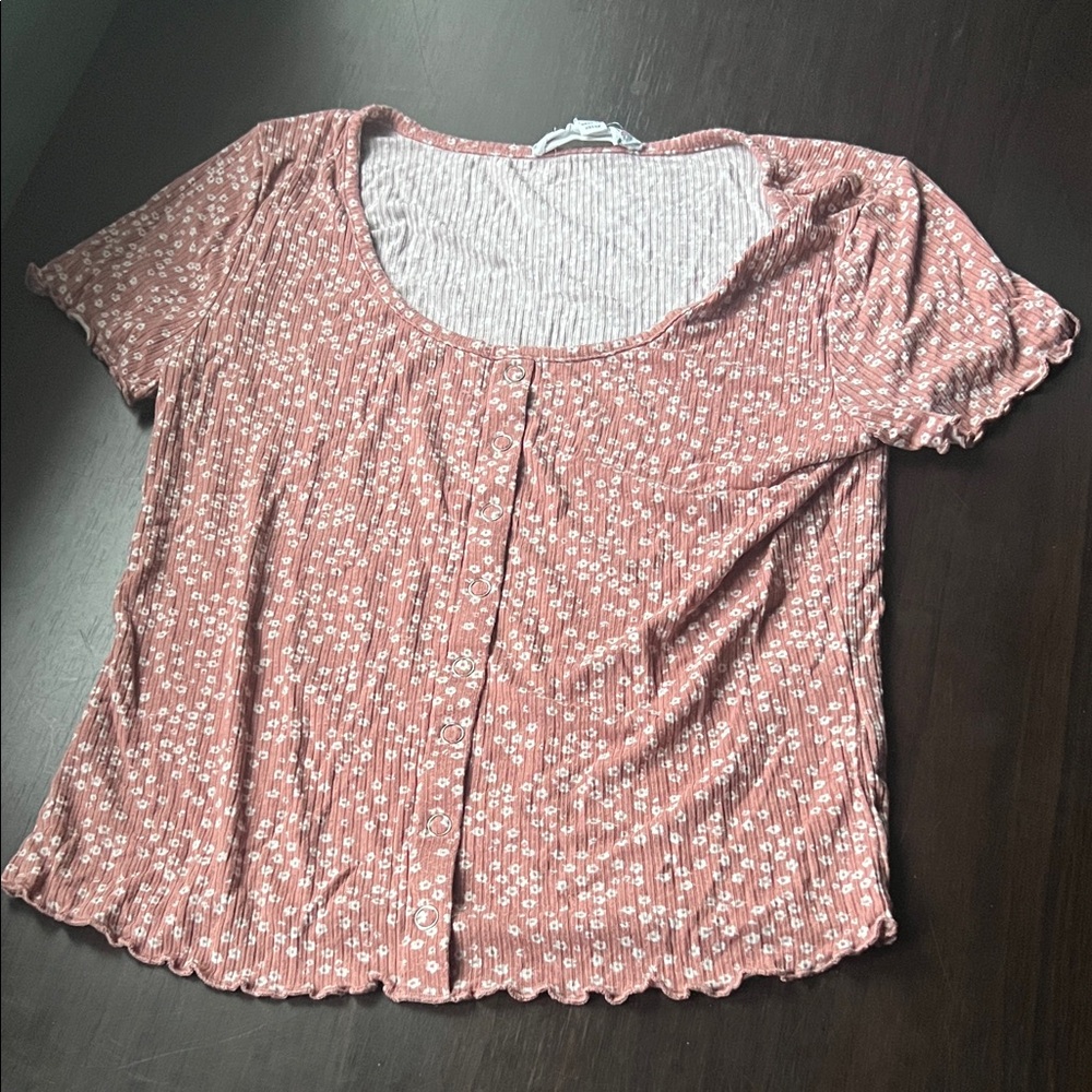Pink Rose Dusty Pink Floral Blouse